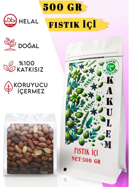 Sertifikalı Tuzsuz Kavrulmuş Fıstık Içi 500 gr