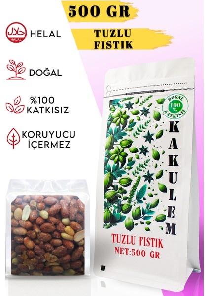 Sertifikalı Tuzlu Kavrulmuş Yer Fıstığı Içi 500 gr