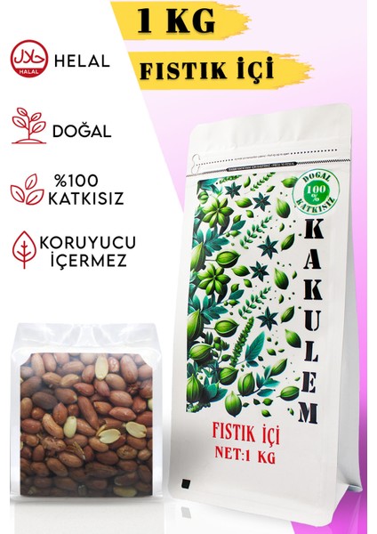 Sertifikalı Tuzsuz Kavrulmuş Fıstık Içi 1 kg