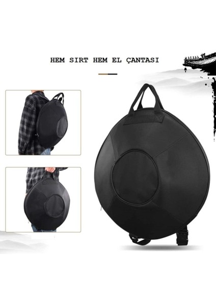 Hang Drum Handpan Space Drum Steel Drum 10 Tonlu 22 Inç Siyah Renk