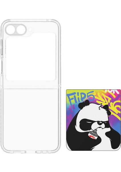 Galaxy Z Flip 5 Dinamik Tasarım Kılıf - Angry Panda