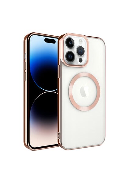 iPhone 14 Pro Kılıf Şık Görünümlü Magsafe Wireless Şarj Özellikli Setro Silikon