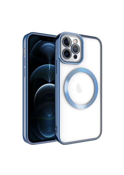 iPhone 11 Pro Kılıf Şık Görünümlü Magsafe Wireless Şarj Özellikli Setro Silikon