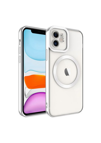 iPhone 12 Kılıf Şık Görünümlü Magsafe Wireless Şarj Özellikli Setro Silikon