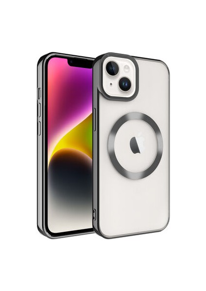 iPhone 14 Plus Kılıf Şık Görünümlü Magsafe Wireless Şarj Özellikli Setro Silikon