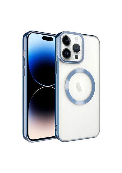 iPhone 14 Pro Max Kılıf Şık Görünümlü Magsafe Wireless Şarj Özellikli Setro Silikon