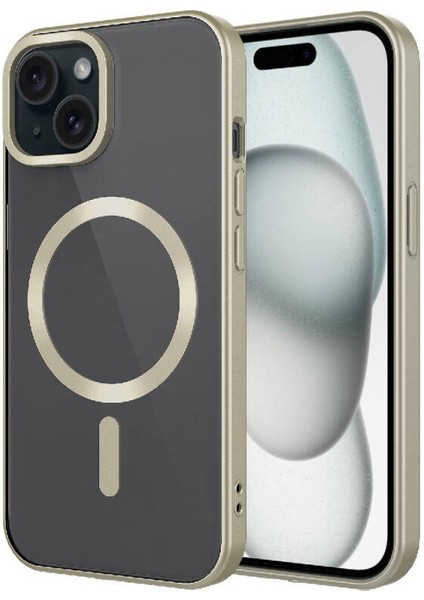 iPhone 15 Kılıf Mat Tasarımlı Magsafe Wireless Şarj Özellikli Mat Setro Kapak