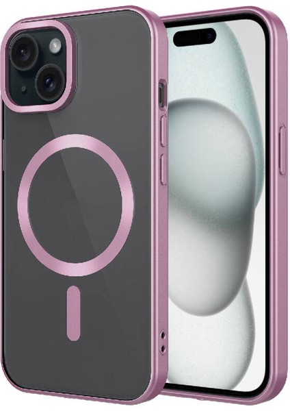 iPhone 15 Plus Kılıf Mat Tasarımlı Magsafe Wireless Şarj Özellikli Mat Setro Kapak