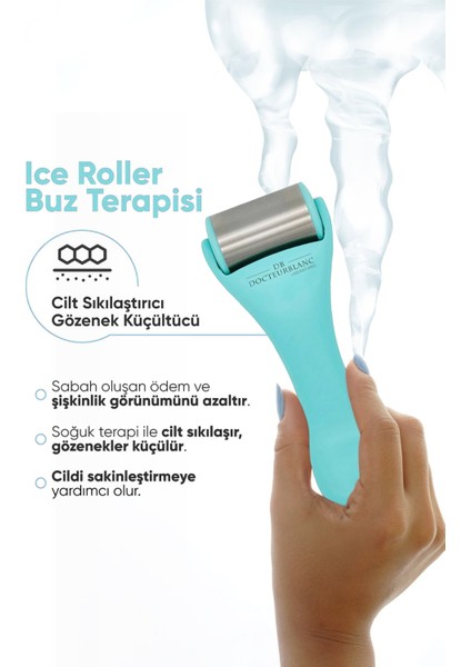 Docteur Blanc Ice Roller Buz Terapisi Cilt Sıkılaştırıcı Masaj Aleti Turkuaz fiyatları