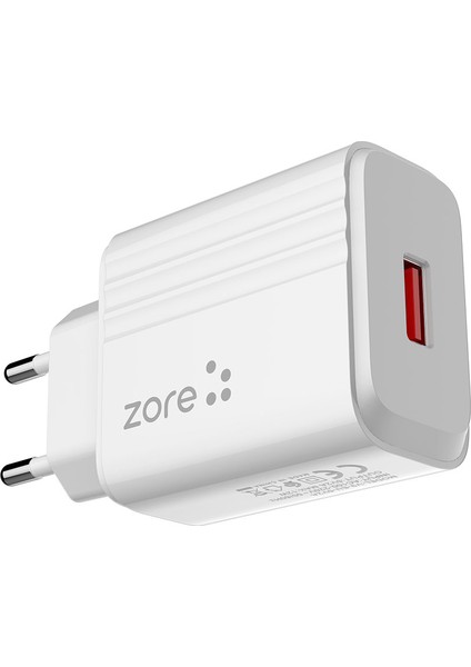 Zore Play Serisi Pl1 Type-C 2in1 Seyahat Şarj Aleti 12W