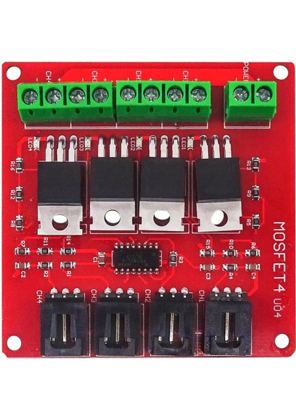 4 Kanal Mosfet Sürücü Modül Pwm Hız Kontrol Motor Selenoid Valf Anahtar LED Lamba Dimmer
