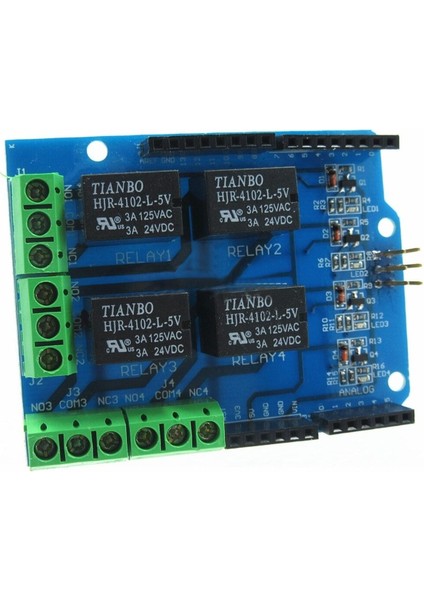 Arduino 4 Kanal Röle Shield Dc 24V 3A
