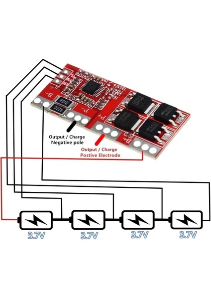 4s 30A Bms Lityum Li-Ion Batarya Koruma Kartı - 18650 Lipo