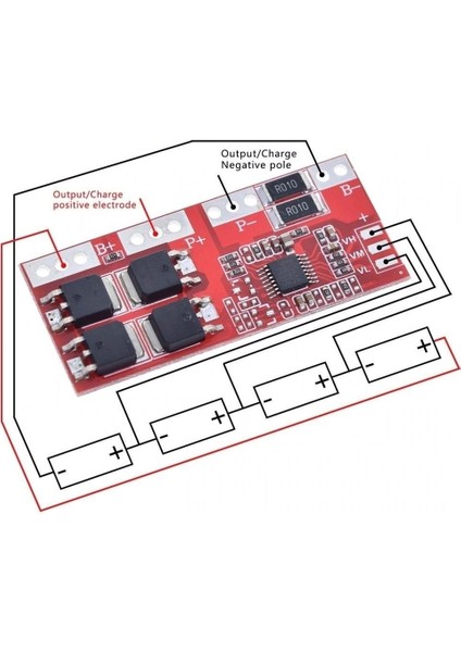 4s 30A Bms Lityum Li-Ion Batarya Koruma Kartı - 18650 Lipo
