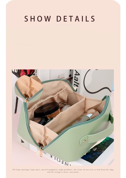 Pu Büyük Kapasiteli Yüksek Dereceli Bayan El Kozmetik Çantası (Yurt Dışından) modelleri