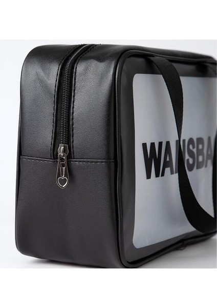 Taşınabilir Su Geçirmez Pu Şeffaf Buzlu Tote Kozmetik Çantası (3'lü Set) (Yurt Dışından) modelleri