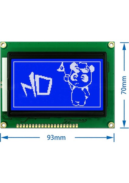 2.9 Inch 12864B V2.0 Mavi Glcd Modül Spi 5V 128X64 Pixel Grafik LCD Display Ekran