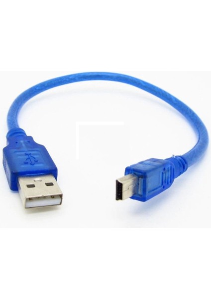 30CM Mini USB Kablo Mavi 480 Mbps USB 2.0 Hot Swap
