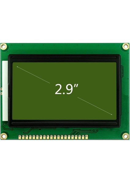 2.9 Inch 12864B V2.0 Yeşil Glcd Modül Spi 5V 128X64 Pixel Grafik LCD Display Ekran
