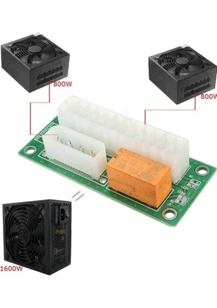 24 Pin To 4 Pin 2 Atx Güç Kaynağı Birleştirici 2 Power Supply ( Psu ) Güç Kaynağı Birleştirici