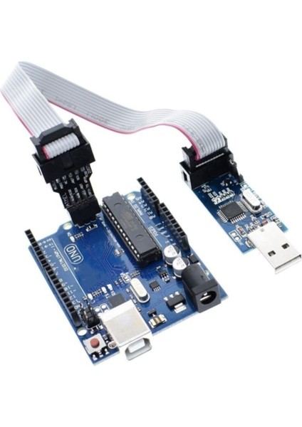 10 Pin To 6 Pin Atmel Programlayıcı Çevirici Kartı Arduino Uno R3 Mega 2560 Avrısp Mkıı Usbasp