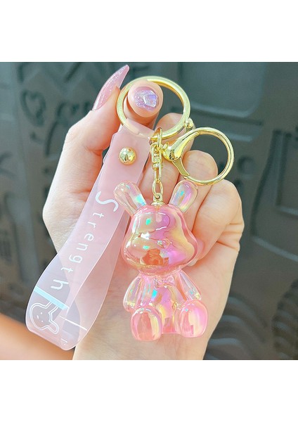 Şeffaf Tavşan Çanta Anahtarlığı Dekorasyonu Küçük Hediye (Yurt Dışından)