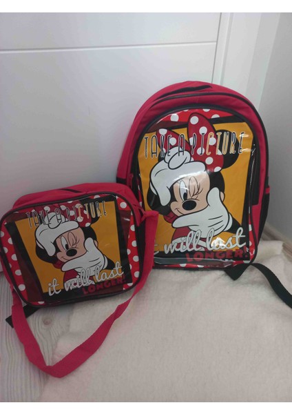 Minie Mouse Beslenmeli Ilkokul Çantasi