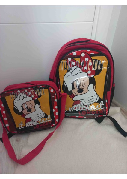 Minie Mouse Beslenmeli Ilkokul Çantasi