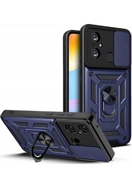Xiaomi Redmi 12C Kılıf Yüzüklü Sürgülü Kamera Korumalı Pars