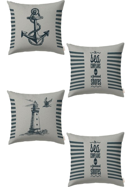 Modern 4'lü Kırlent Kılıf Ds3