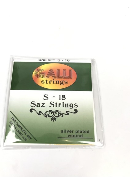Saz Teli Galli 0.18 Numara Kısa Saplı Sazlar Için Takım