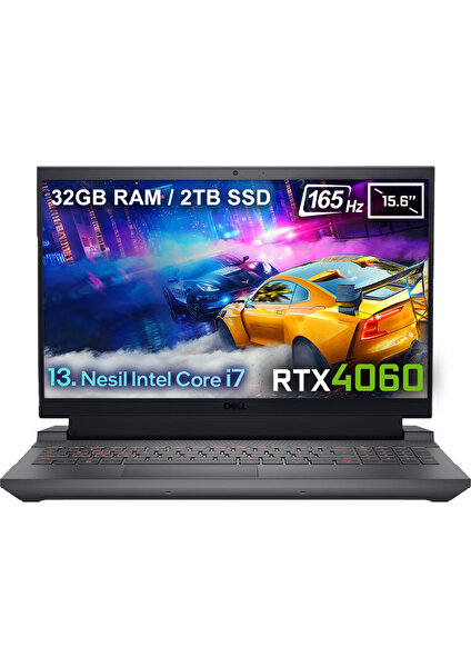 Gaming G15 5530 G155530013Uv5 Intel Core i7-13650HX 32GB DDR5 2TB SSD RTX4060 8GB 140W 15.6 inç Full HD Ubuntu Gaming Laptop