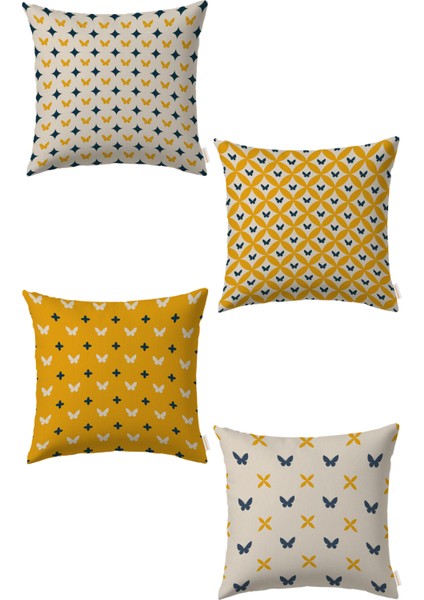 Modern 4'lü Kırlent Kılıf Ds6