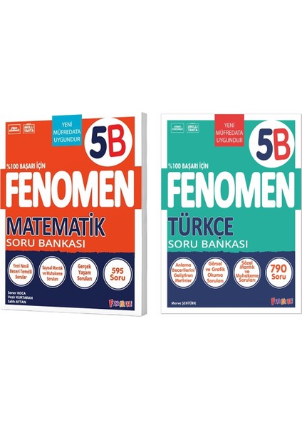 2025 5. Sınıf Matematik - Türkçe B Serisi Soru Seti 2 Kitap