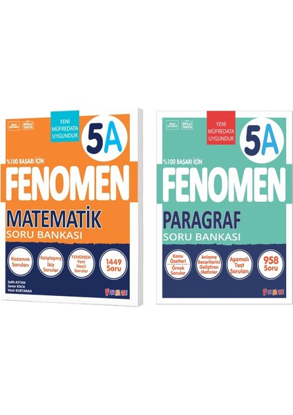 Fenomen Okul 2025 5. Sınıf Matematik + Paragraf A Serisi Soru Seti 2 Kitap Güncel Müfredat