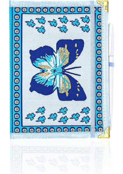 Dokuma Çizgisiz Nazar Desenli Kalemli Otantik Etnik Defter Hediyelik Orta 1607