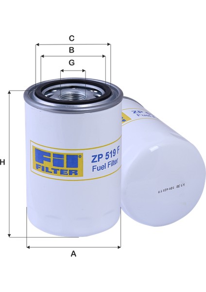 519F Yakıt Filtresi Komatsu Pc Series Pc 340 Lc / Nlc-7k (Komatsu SAA6D114 E-3) Ekskavatör ZP3280F