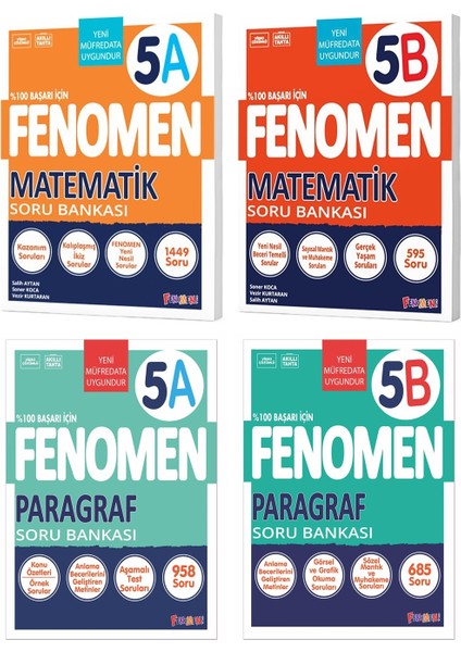 2025 5. Sınıf Matematik - Paragraf A - B Serisi Soru Seti 4 Kitap