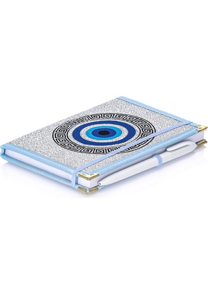 Dokuma Çizgisiz Nazar Desenli Kalemli Otantik Etnik Defter Hediyelik Orta 1607