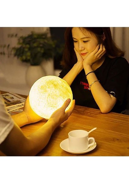 Standlı Ay Gece Lambası Hediyelik Lamba Sevgiliye Hediye 12 cm Pilli Dekoratif Gece Lambası fiyatları