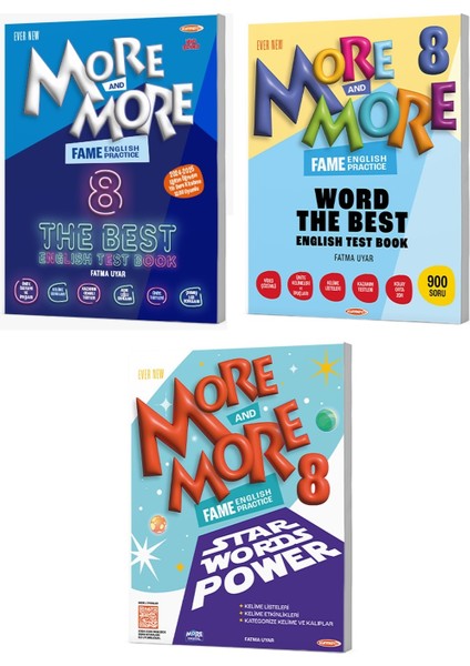 2025 8. Sınıf Lgs More More Fame Test Book + Word The Best + Words Power