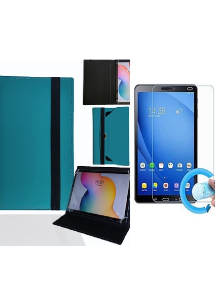 Lenovo Tab 10 Black 10.1" Tablet Uyumlu Standlı Tablet Kılıfı + Nano Ekran Koruyucu