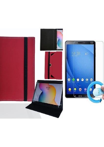 Codegen Q10 Plus - 10.1" Tablet Uyumlu Standlı Tablet Kılıfı + Nano Ekran Koruyucu