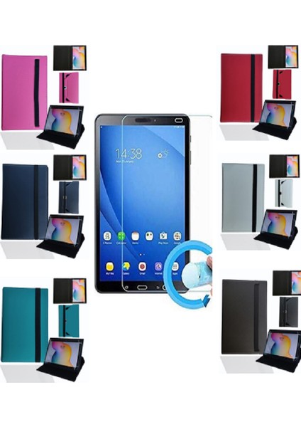 General Mobile E-Tab 5 10.1" Tablet Uyumlu Standlı Tablet Kılıfı + Nano Ekran Koruyucu