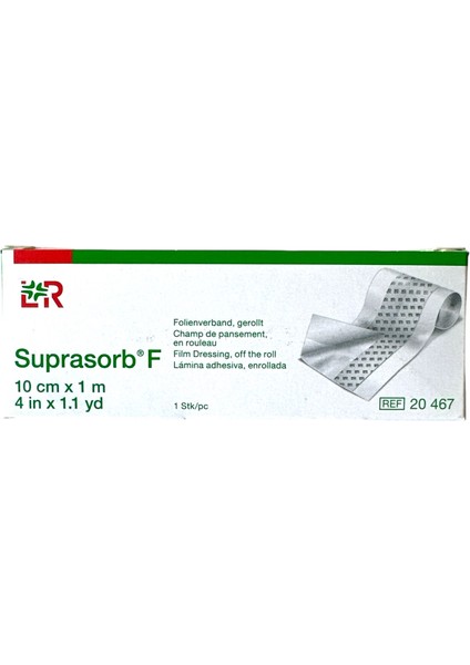 Suprasorb F Su Geçirmez, Film, Dövme ve yaraa Örtüsü 10CM x 1 M