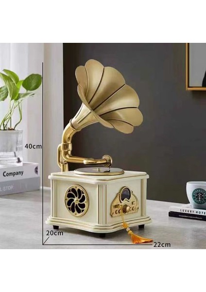 Md-88 Dekoratif Bluetooth Gramofon Orangewood 220*200*400MM