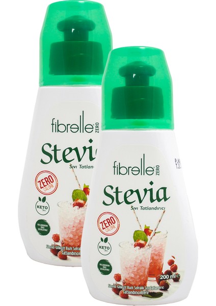 Stevialı Sıvı Tatlandırıcı 200 ml Stevia Bazlı 2 Adet