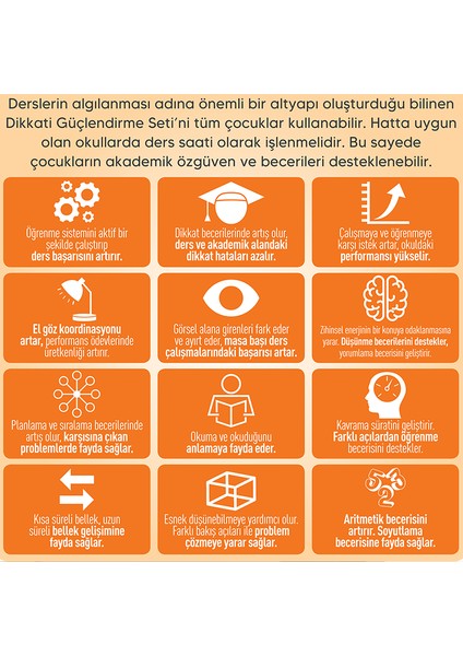 Dikkati Güçlendirme Seti Anasınıfı 6 Yaş - Osman Abalı