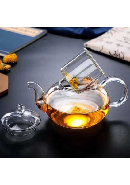Cam Demlik 400ml Süzgeçli, Şık ve Dayanıklı, Kullanışlı ve Estetik Tasarım