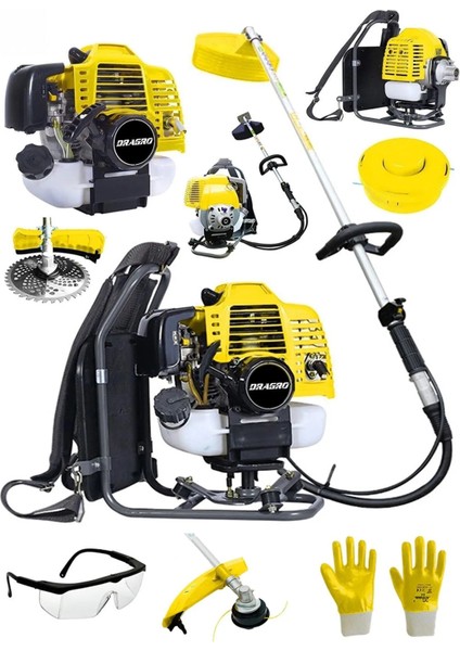 Alman 20 Hp Sırt Tipi Benzinli Motorlu Ot Çalı Tırpanı Çim Biçme Makinesi Sırt Yellow Tek fiyatları